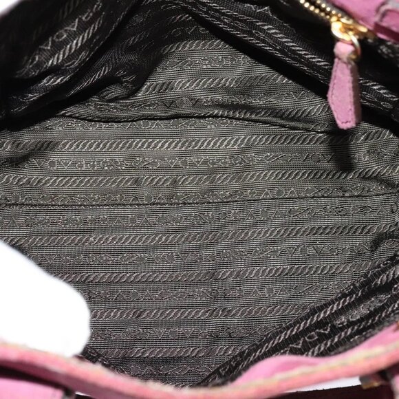 PRADA Hand Bag Suede Pink Auth BD1884 - Picture 11 of 16